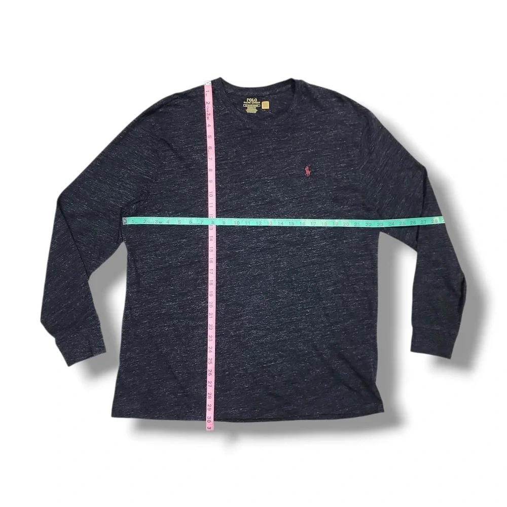 POLO RALPH LAUREN Classic Fit Charcoal Heather‎ Long Sleeve T-Shirt Men's XL